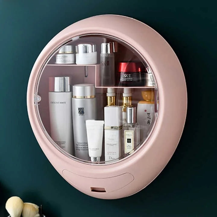 Wall mounted cabinet for skincare and bathroom essentials storage
