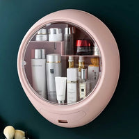 Wall mounted cabinet for skincare and bathroom essentials storage