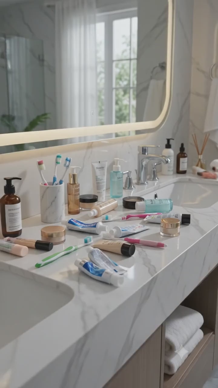 Wall Mounted Toothbrush Holder – No Drilling Bathroom Organizer